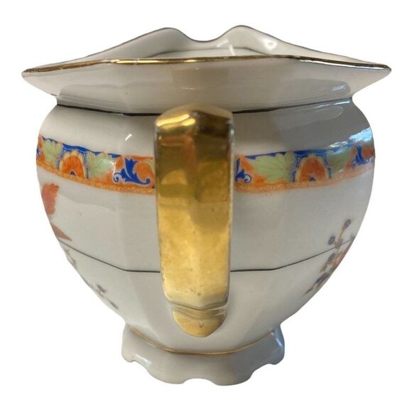 Vintage Exotic Birds Creamer by Victoria Czech China Pattern VIT306 Floral Vase - Picture 3 of 8